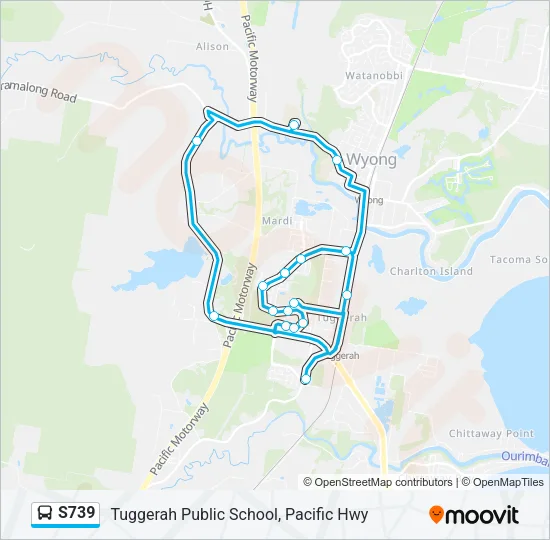S739 Bus Line Map