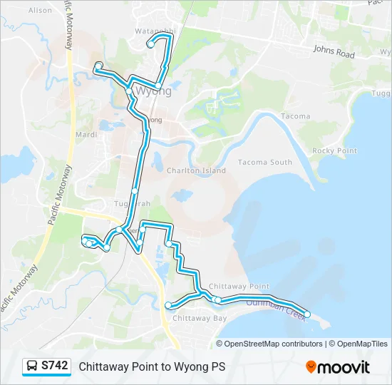 S742 Bus Line Map