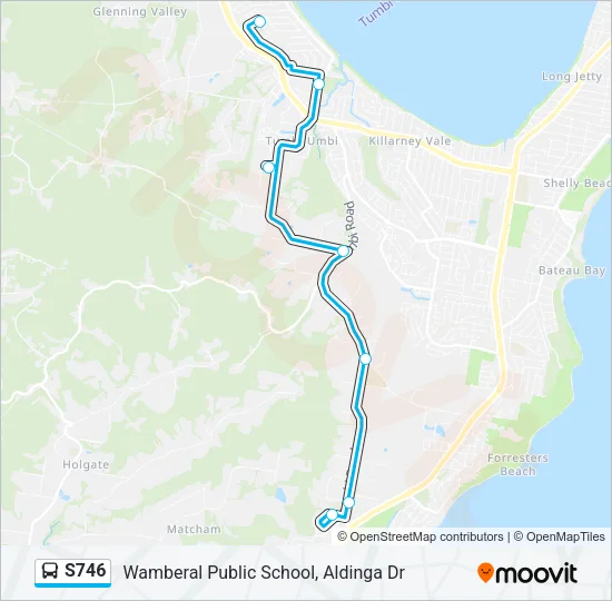 S746 Bus Line Map