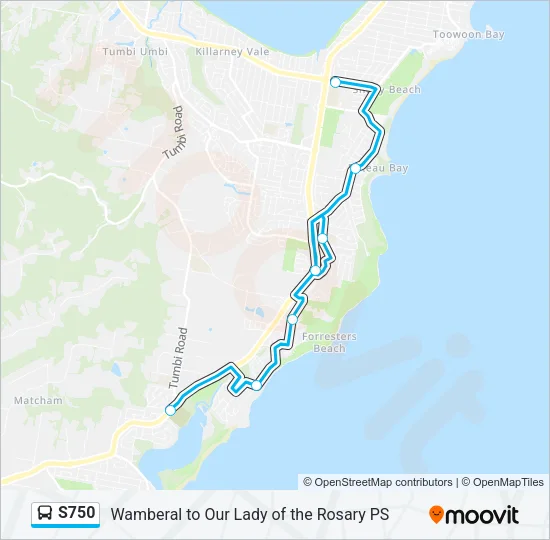 S750 Bus Line Map