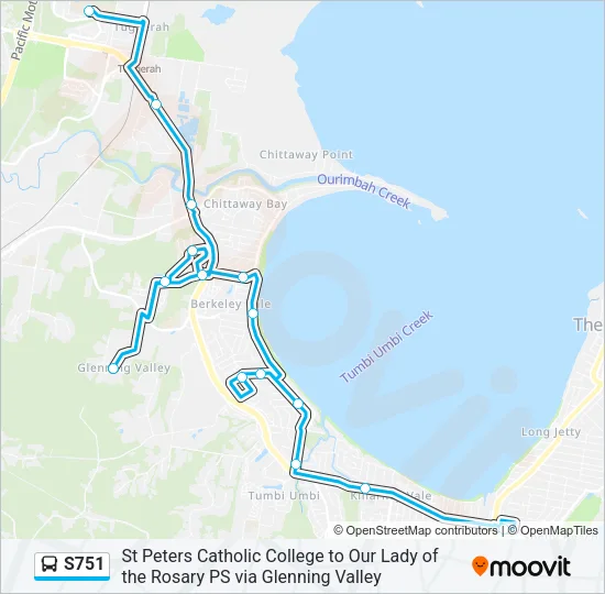 S751 Bus Line Map