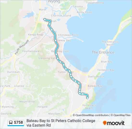 S758 Bus Line Map