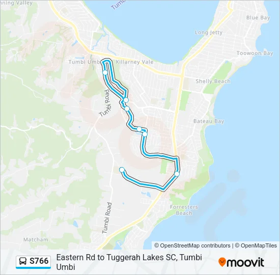 S766 Bus Line Map