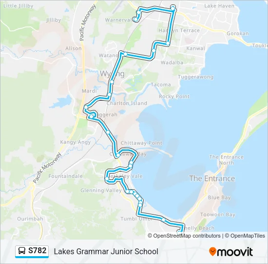 S782 Bus Line Map