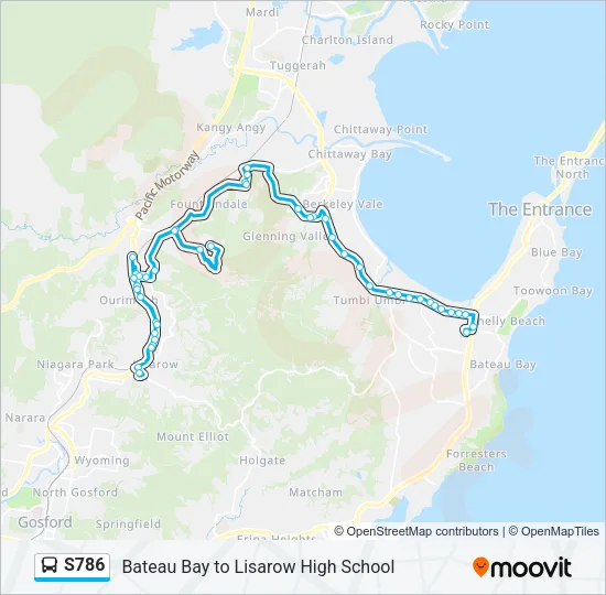 S786 Bus Line Map
