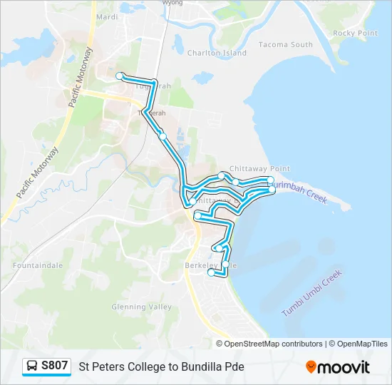 S807 Bus Line Map