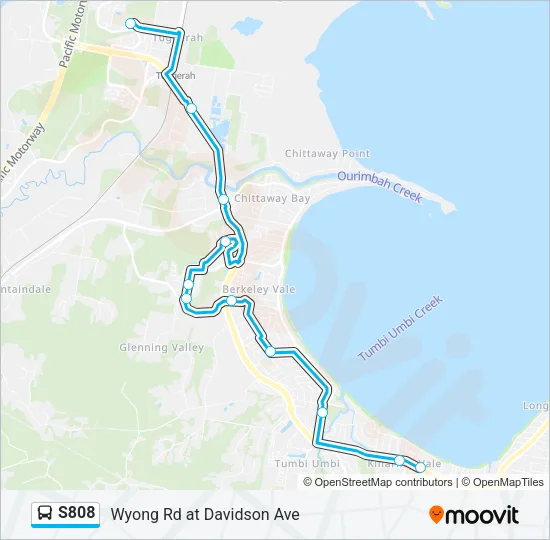 S808 Bus Line Map