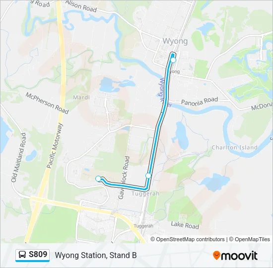 S809 Bus Line Map