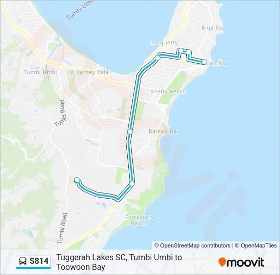 S814 Bus Line Map
