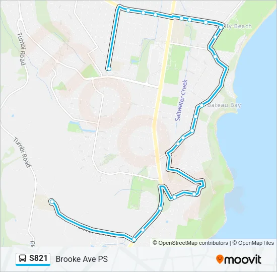 S821 Bus Line Map