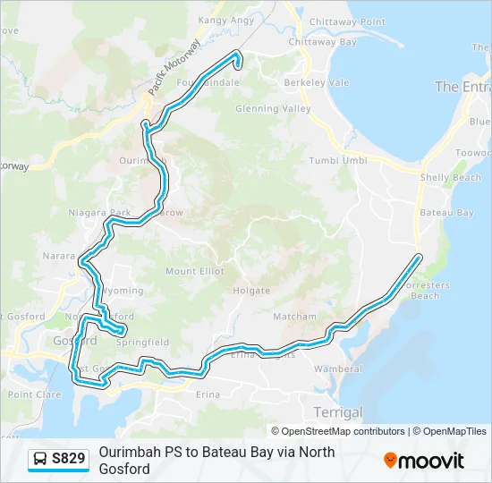 S829 Bus Line Map