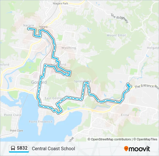 S832 Bus Line Map
