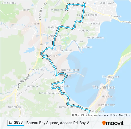 S833 Bus Line Map