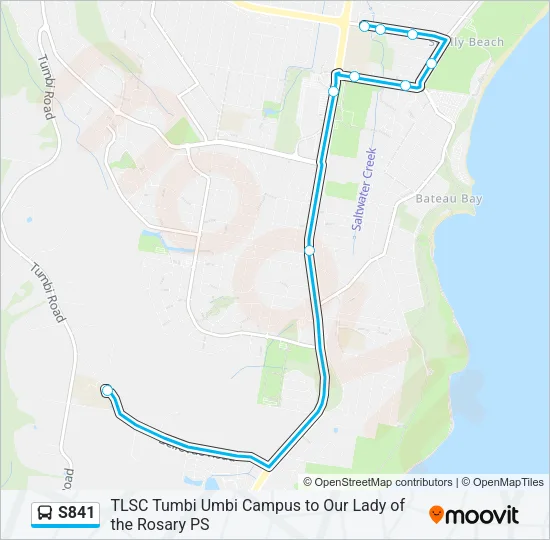 S841 Bus Line Map
