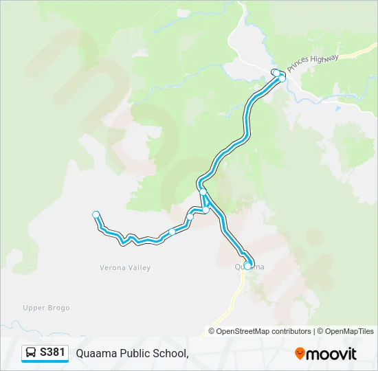 S381 Bus Line Map