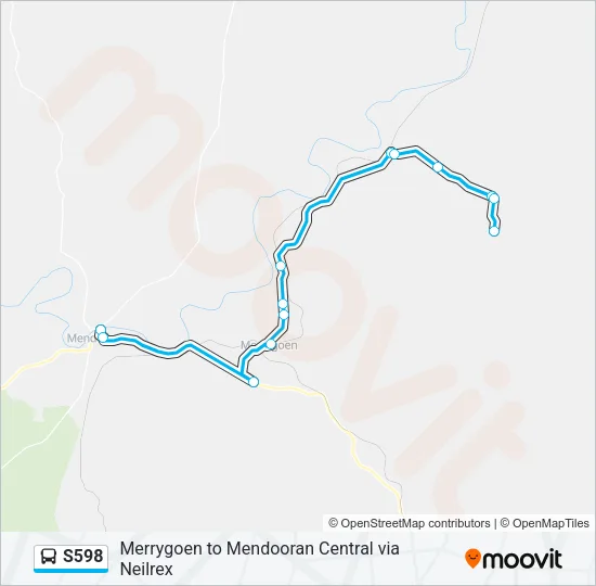 S598 Bus Line Map