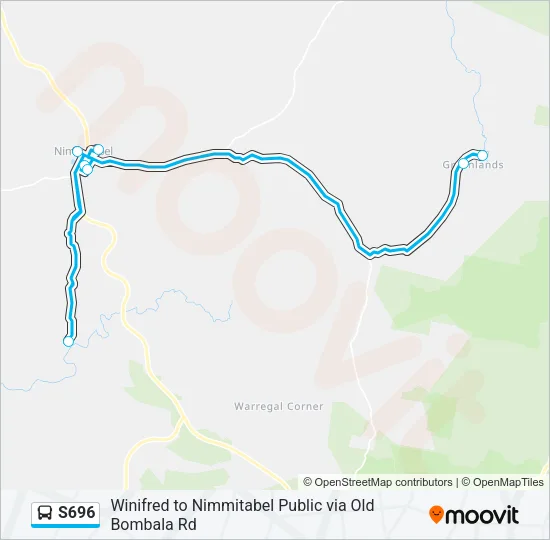 S696 Bus Line Map