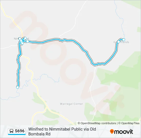 S696 Bus Line Map