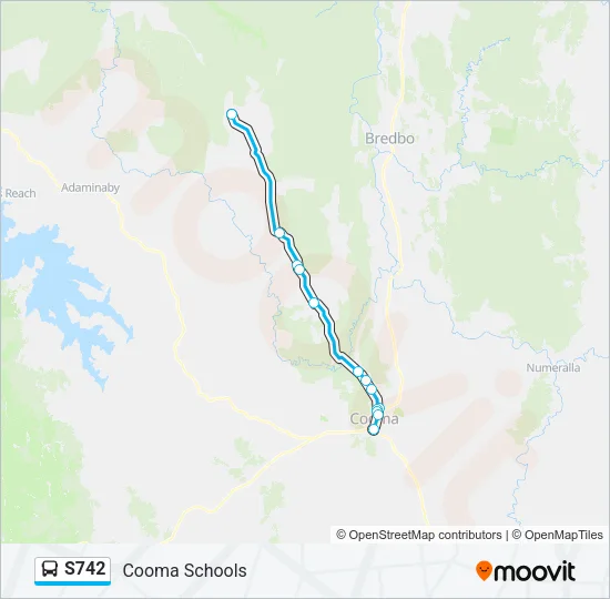 S742 Bus Line Map