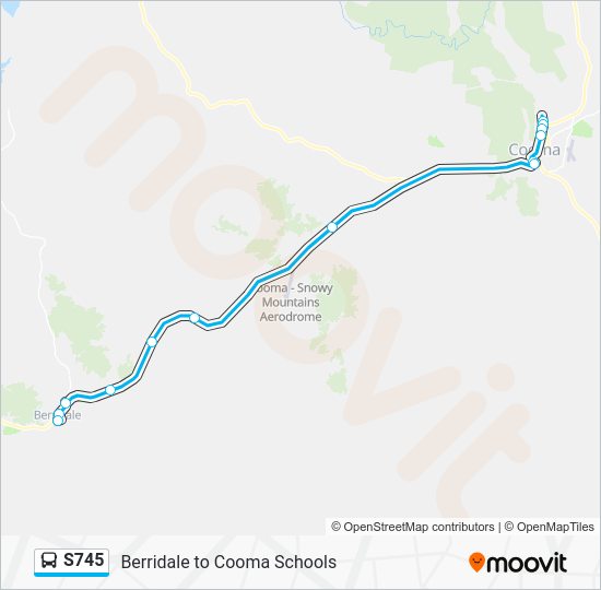 S745 Route: Schedules, Stops & Maps - Cooma Schools (Updated)