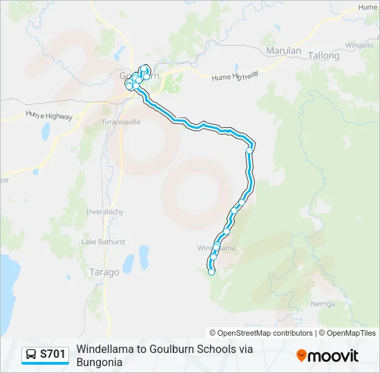 S701 Bus Line Map