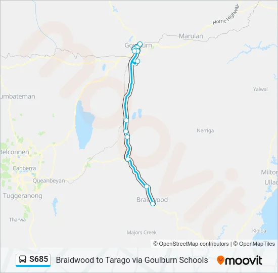 S685 Bus Line Map