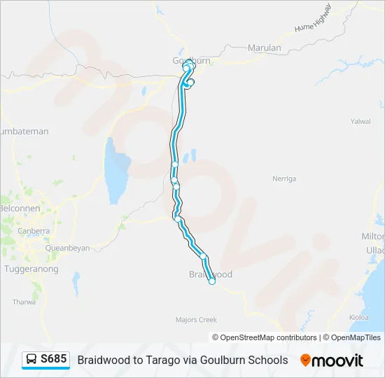 S685 Bus Line Map