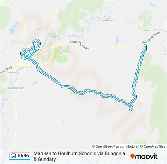 S686 Bus Line Map