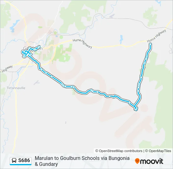 S686 Bus Line Map