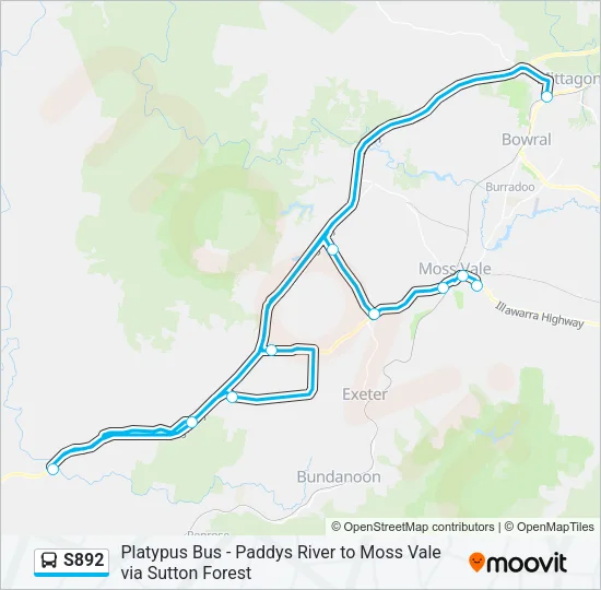 S892 Bus Line Map