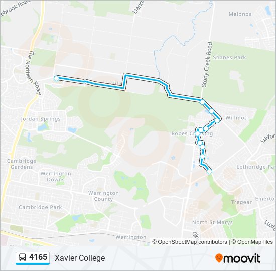 4165 bus Line Map