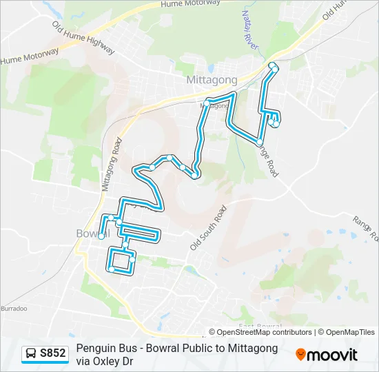 S852 Bus Line Map
