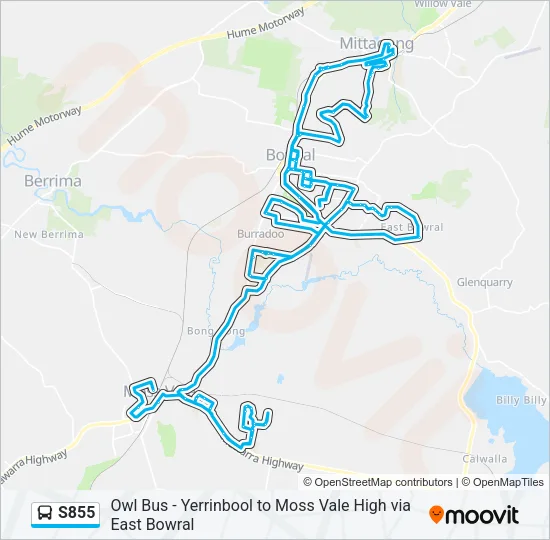 S855 Bus Line Map
