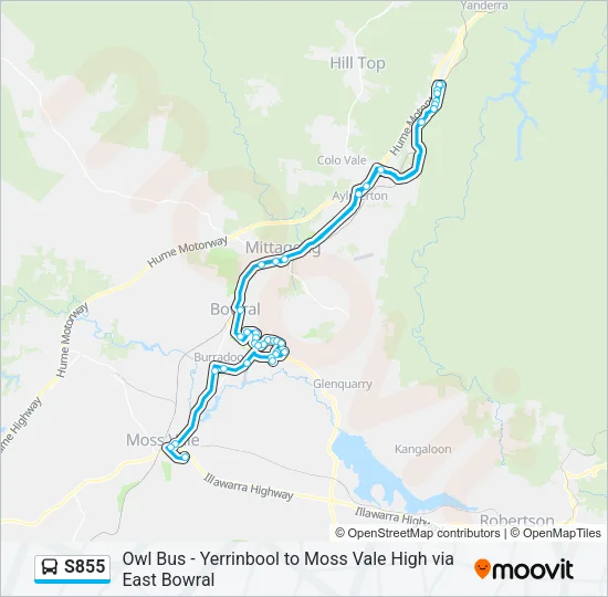S855 Bus Line Map