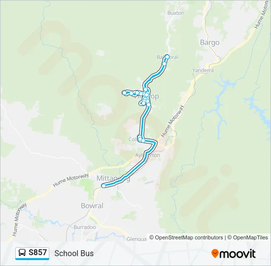 S857 Bus Line Map