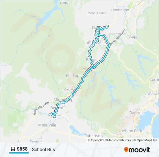 S858 Bus Line Map