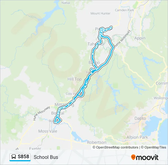 S858 Bus Line Map