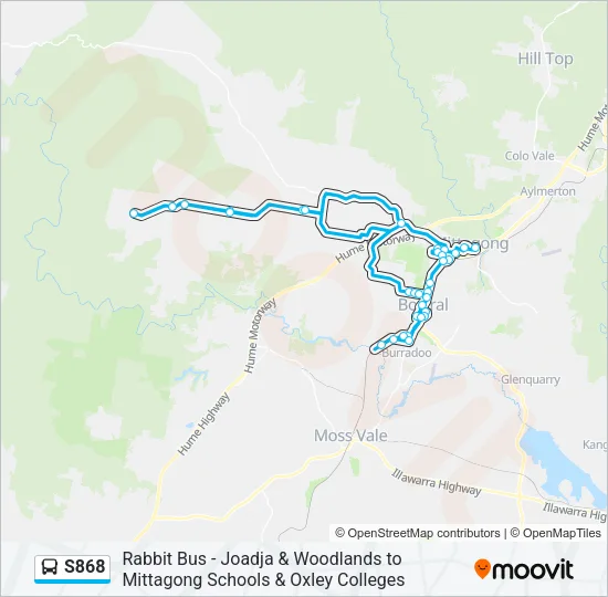 S868 Bus Line Map