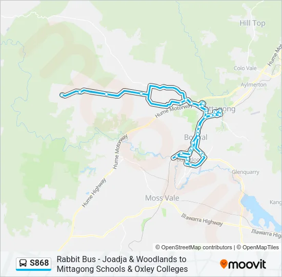 S868 Bus Line Map