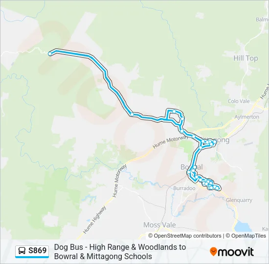 S869 Bus Line Map