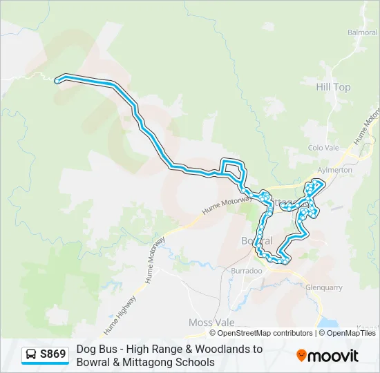 S869 Bus Line Map