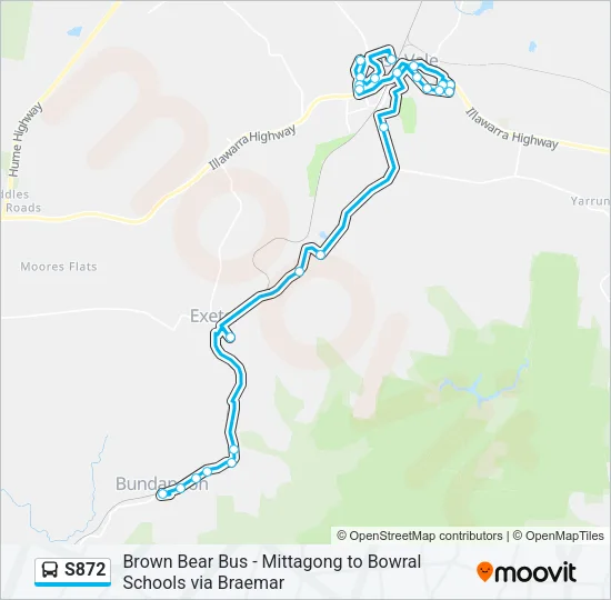 S872 Bus Line Map
