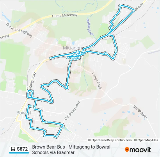 S872 Bus Line Map