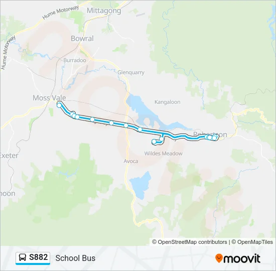 S882 Bus Line Map