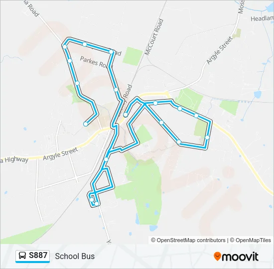 S887 Bus Line Map