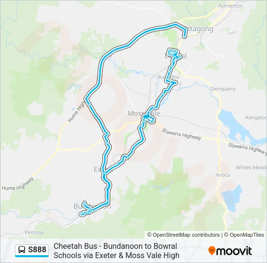 S888 Bus Line Map