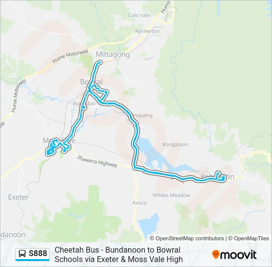 S888 Bus Line Map