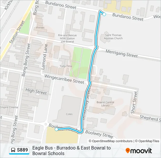 S889 Bus Line Map