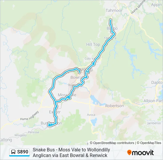 S890 Bus Line Map