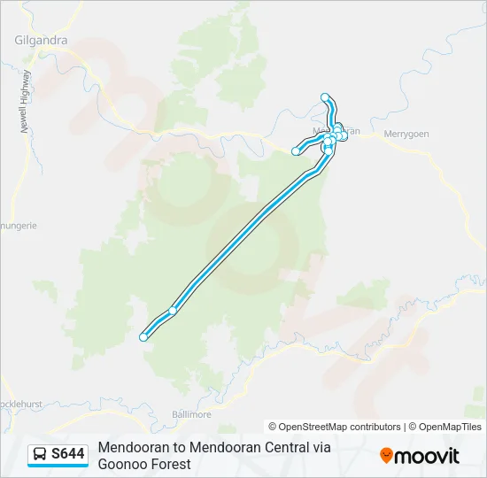 S644 Bus Line Map